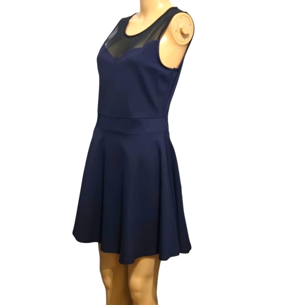 Wildchild Twik Stretchy Navy Blue Sleeveless Mini Dress - Picture 3 of 9